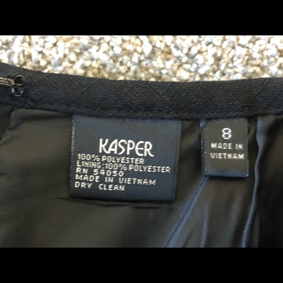 Kasper Pencil Straight Skirt Size 8 Official Classic Black - Picture 8 of 8